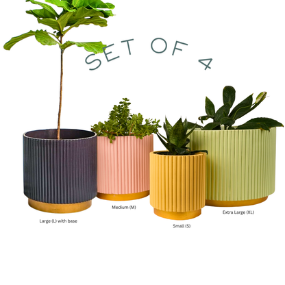 Nova Sphere Set of 4 (Large Planter with Base)